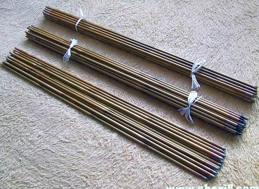 国外客户用我们的竹箭杆制作的各式竹箭